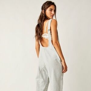 we the free high roller railroad stripe jumpsuit